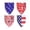 ABCD-4pc, variant on 4th of July Dog Bandanas American Flag Stars and Stripes Patriotic Balloons Pattern for Medium Boys Girls Independence Day Party Grooming Accessories (B+C,2pc)