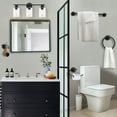thumbnail image 3 of 24.02" Bathroom Vanity Light 3-Light Matte Black Bathroom Lights over Mirror Set (5-Piece), 3 of 15