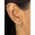 thumbnail image 4 of PalmBeach Jewelry Goldtone 3 Pair Hoop Earrings Set, 4 of 6