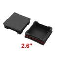 thumbnail image 2 of Unique Bargains 4 Pcs Antislip Plastic Square 70mm x 70mm Chair Foot Cover Table Furniture Leg Protector Black, 2 of 2