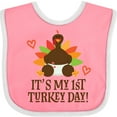 thumbnail image 3 of Inktastic 1st Turkey Day Thanksgiving Boys or Girls Baby Bib, 3 of 4