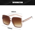thumbnail image 2 of Trendy Big Frame Fashion Sunglasses Square Frame Sunscreen Sunglasses, Made Of Pc-Brown, 2 of 5
