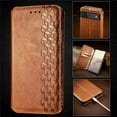 thumbnail image 2 of Dteck for Google Pixel 6 Pro Case, Premium PU Leather Flip Folio Wallet Shockproof Case with Card Slot Magnetic Closure Cover, brown, 2 of 8