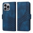 thumbnail image 3 of for iPhone 16 Pro 6.3" Pattern Wallet Case, Magnetic Closure PU Leather Wallet Flip Case with Card Holder Kickstand Shockproof Purse Phone Cover with Wrist Strap for iPhone 16 Pro, Blue, 3 of 11
