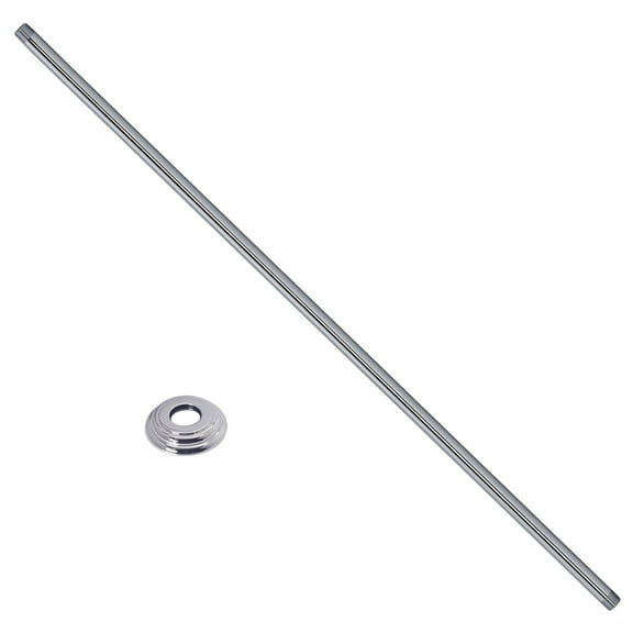 Westbrass D3648A-26 1/2" IPS x 48" Round Ceiling Mount Shower Arm with Flange, Polished Chrome
