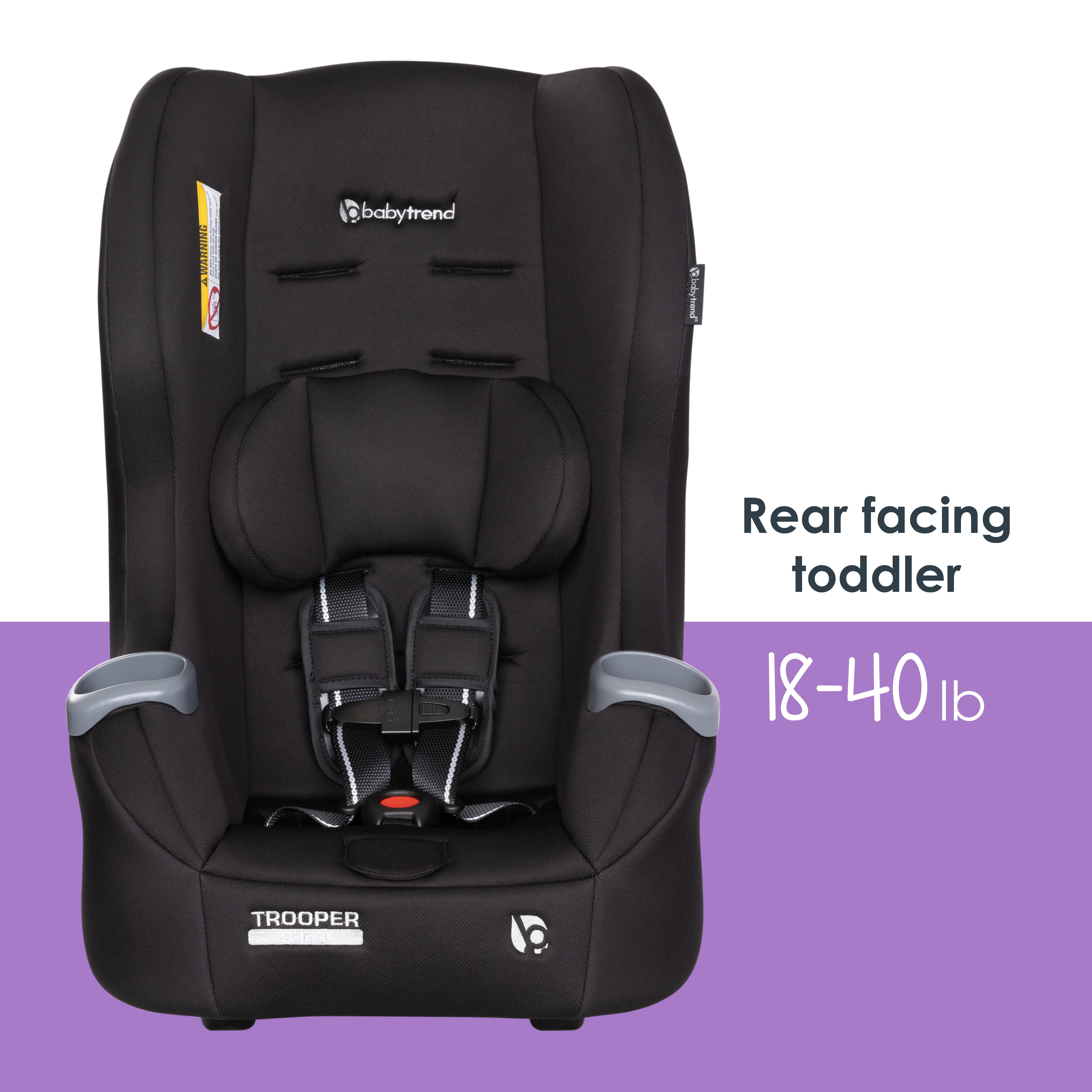 Baby Trend Trooper 3in1 Convertible Car Seat Desert Black Black