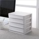 thumbnail image 4 of Cajón de Plástico para Cosméticos, Organizador de Maquillaje, Caja de Almacenamiento de Maquillaje, Contenedor para Ataúd de Uñas, Caja de Almacenamie 4 niveles blanco Soledad Organizador cosmético del maquillaje, 4 of 7
