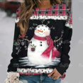 thumbnail image 1 of Sudaderas con estampado 3d de muñeco de nieve y copo de nieve para mujer, blusa gráfica con cuello redondo, Top de Navidad, ropa de otoño, sudaderas con capucha de Anime, jersey para mujer, 1 of 4
