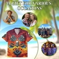 thumbnail image 6 of Netecom Hot Rod Skull Hawaiian Shirt for Men, Button Down Summer Beach Short Sleeve, S-5XL, 6 of 6