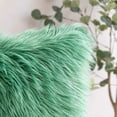 thumbnail image 5 of SZTXJ Set of 2 Faux Fur Cushion Covers Luxury Cushion Covers Soft Decorative Pillow Case Fuzzy Cushion Covers for Bed/Sofa, Green 18 x 18 Inches, 5 of 5