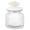 Transparent, variant on PTOOTP White Ceramic Lid Kitchen Storage Tank Transparent Glass Food Storage Jar