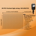 thumbnail image 2 of IMAGE Rideaux, 600 LED 9,8 * 19,6 Pieds LED Rideaux avec Fonction de Mémoire, 2 of 5