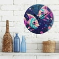 thumbnail image 3 of Wall Clock Two Colorful Fish 10 Inch Silent Non Ticking Quality Quartz Battery Operated Digital Round Easy to Read for Home Office Kitchen Home Decor, 3 of 7