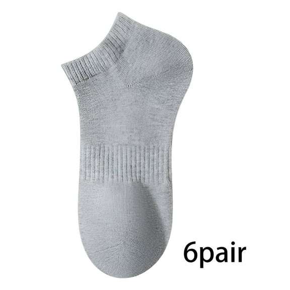 TELOLY 6Pairs Mens Ankle Socks9-13Mens Ankle Socks Size 9-11 Men's Socks ,Gray