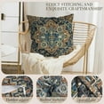 thumbnail image 7 of Boho Throw Pillow Covers 16x16 inch Set of 2,Bohemian Vintage Carpet Pattern Antique Ethnic Decor Double Sided Pattern Cushion Cover Soft Pillow Case Living Sofa Room Bed Square Pillow Cover, 7 of 7