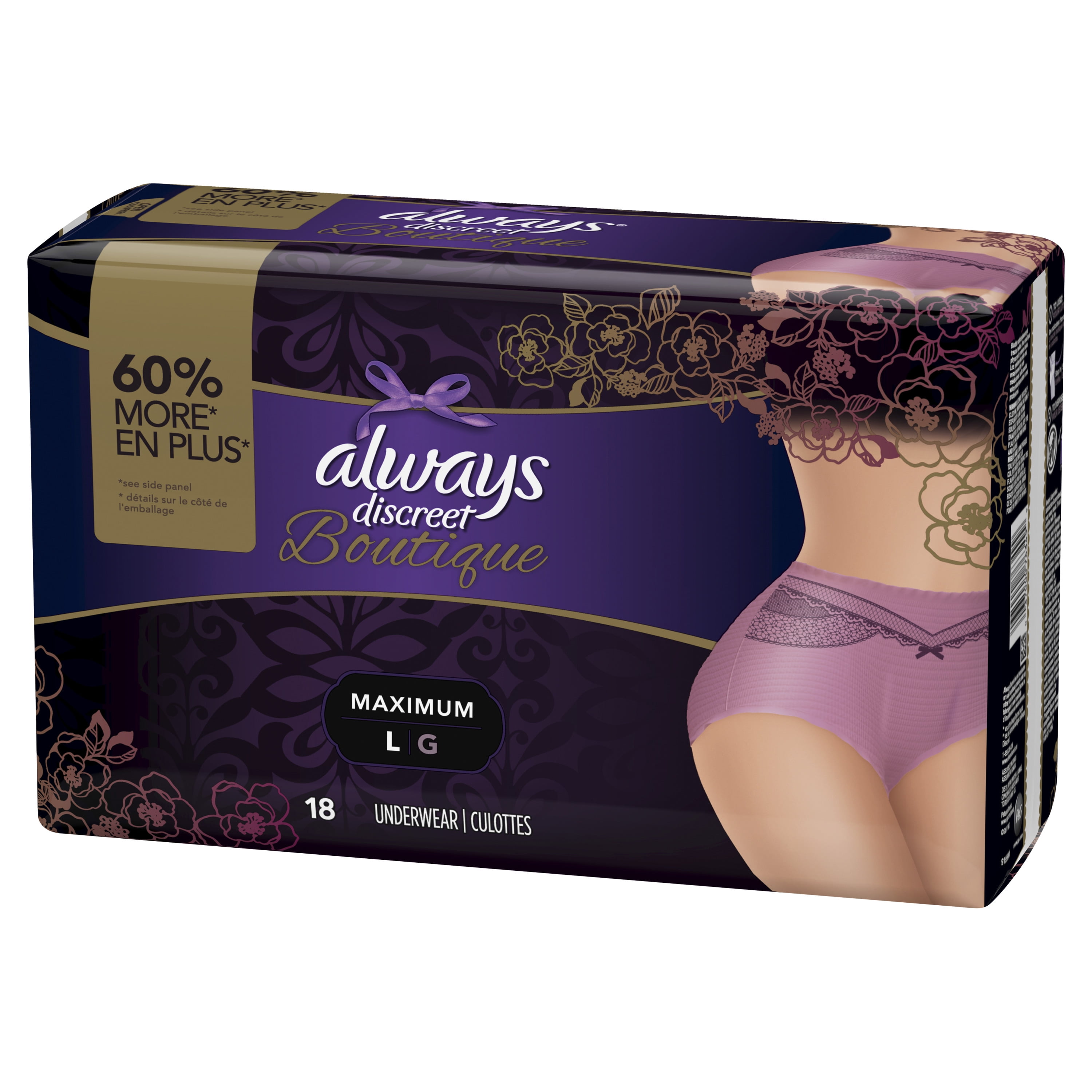 Always Discreet Boutique High-Rise Incontinence Size Small/Medium  Underwear, 40 ct - QFC