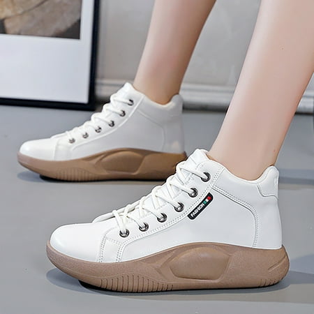 

Cathalem Low Cut Sneaker Socks Women 2022 Women s Autumn New Korean Lace Up High Top Solid Casual Club C Double Sneaker Womens A 6.5