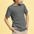 thumbnail image 6 of Jalioing Kid's Basic Tee with Pocket Loose Short Sleeve Crew Neck Plain Tee Shirt Summer Casual Tops 5-13 Years, 6 of 8