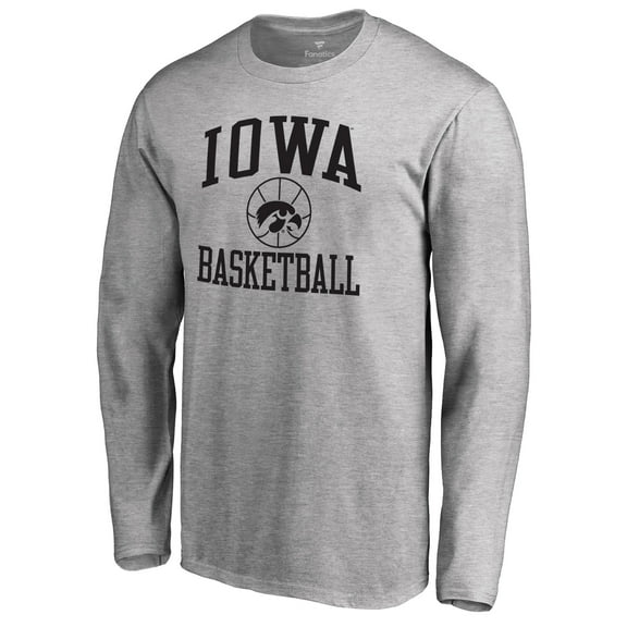 Men's Heathered Gray Iowa Hawkeyes In Bounds Long Sleeve T-Shirt
