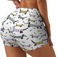 thumbnail image 2 of Naloa Dachshund Dog Puppy Biker Shorts for Women Seamless Scrunch Short Women’s Yoga Shorts for Gym Running Sport Shorts - Medium, 2 of 9