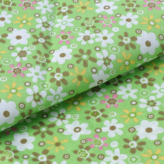 HAMPPLIES Cotton Craft Fabric 7 Sheets Green For Diy Sewing And Quilting 19.7x19.7in