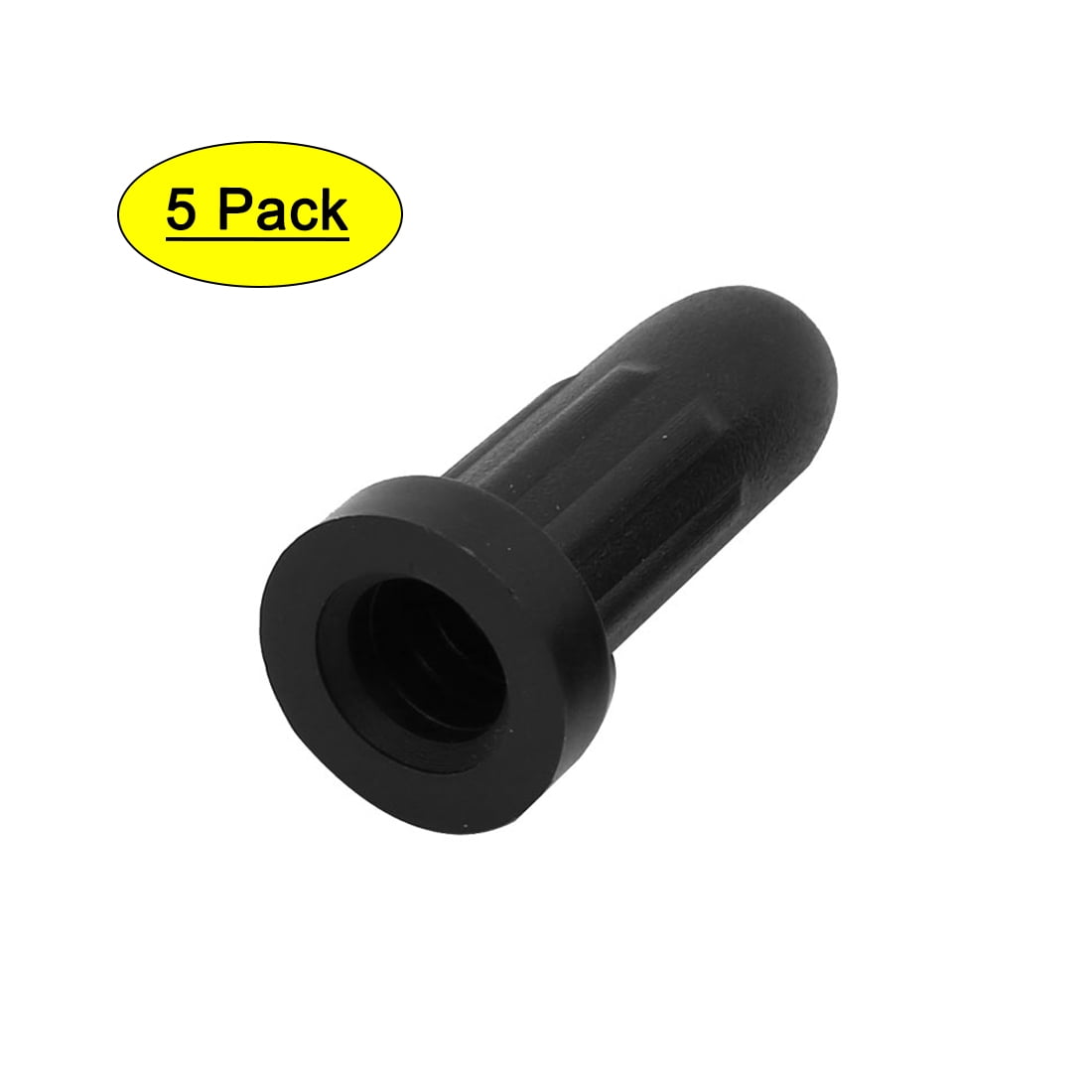 Unique Bargains 5pcs 33mmx16mm Caster Stem Socket Sleeve Inserts Caps Black