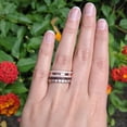 thumbnail image 5 of 18k Rose Gold Plated 5 Eternity Stacking Ring Set - Five Ring Stacking Set -Cubic Zirconia Cool Stacking Set (FINGER SIZE 7), 5 of 5