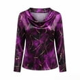 thumbnail image 4 of Satin Blouses For Women，Business Elegant Work Tops Silk Button Down Shirts Business Casual Outfits For Women Long Sleeve Cowl Neck Satin Silk Shirts For Work Silk Button Down Shirt, 4 of 4