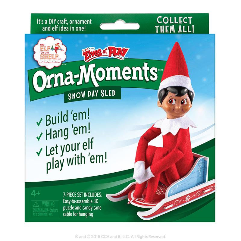 The Elf on the Shelf Elves at Play OrnaMoments Snow Day Sled