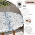 thumbnail image 3 of Navy Blue Grey Branch Round Tablecloth for 36-44 Inch Tables,Fitted Table Cover with Elastic Edge,Spring Summer Pastoral Botanical Waterproof Outdoor Table Cloth Protector for Patio Garden Dinner, 3 of 9