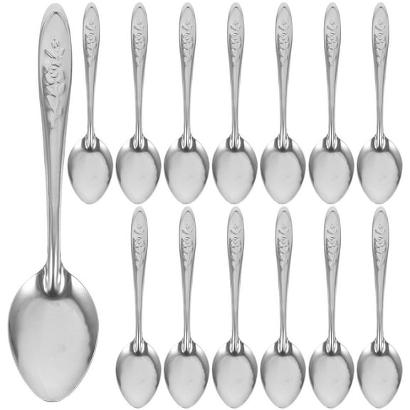 UPOUART Stainless Steel Spoons Silver Multi-Functional Home Use 50Pcs