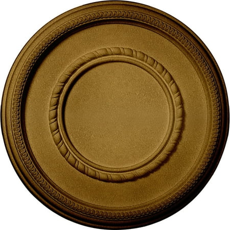 17 3 8 OD x 1 1 8 P Federal Roped Large Ceiling Medallion Fits Canopies up to 7 3 4 Hand Painted Pale Gold
