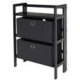 thumbnail image 1 of Torino 3-PC Set Folding Bookcase w/ Fabric Basket, 1 of 9