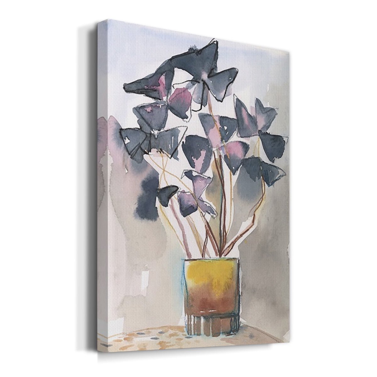 Oxalis in Vase II Premium Gallery Wrapped Canvas - Ready to Hang