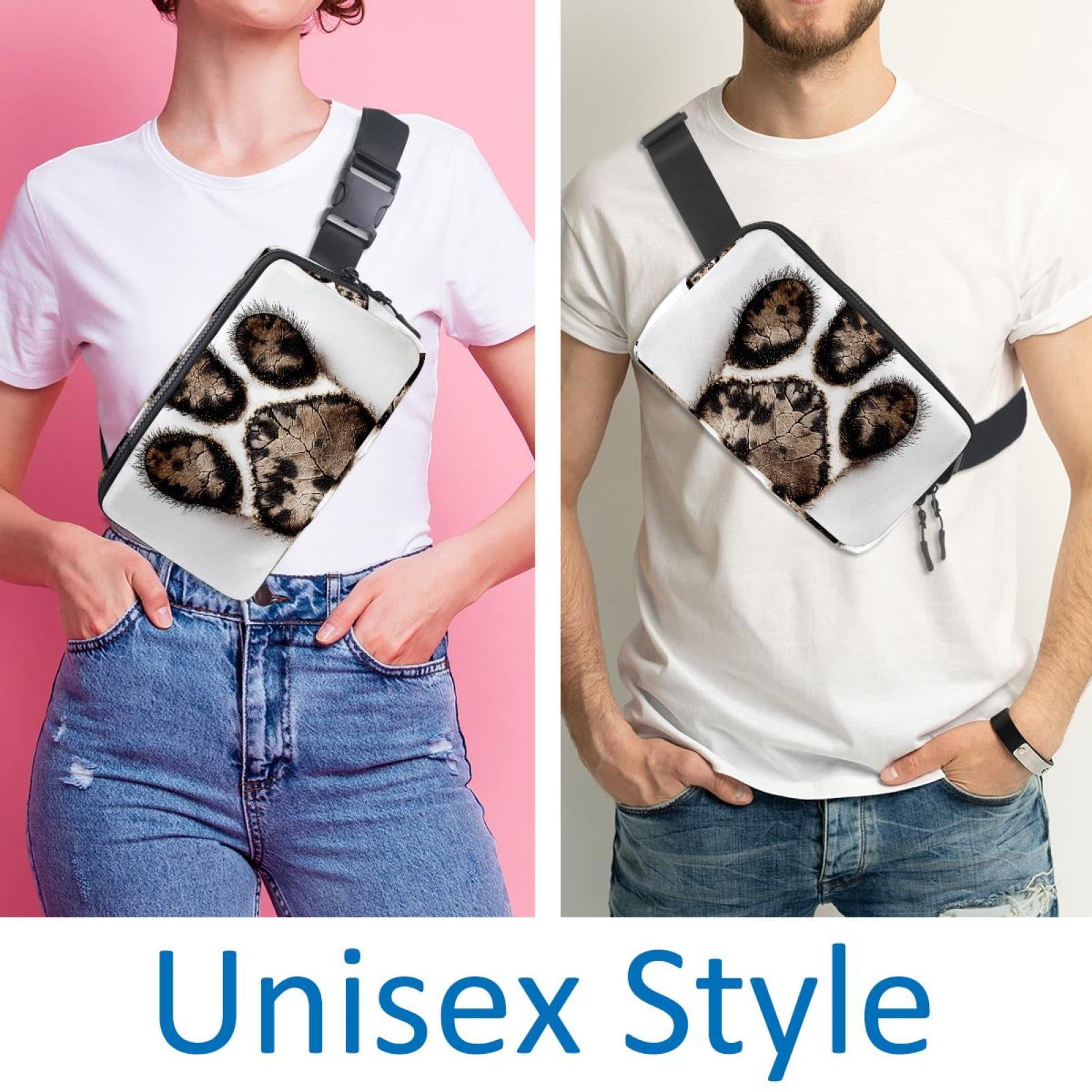 Paw prints Lightweight Adjustable Running Belt with Extension Strap for Unisex - Fanny Pack Waist Bag for Fitness and Exercise