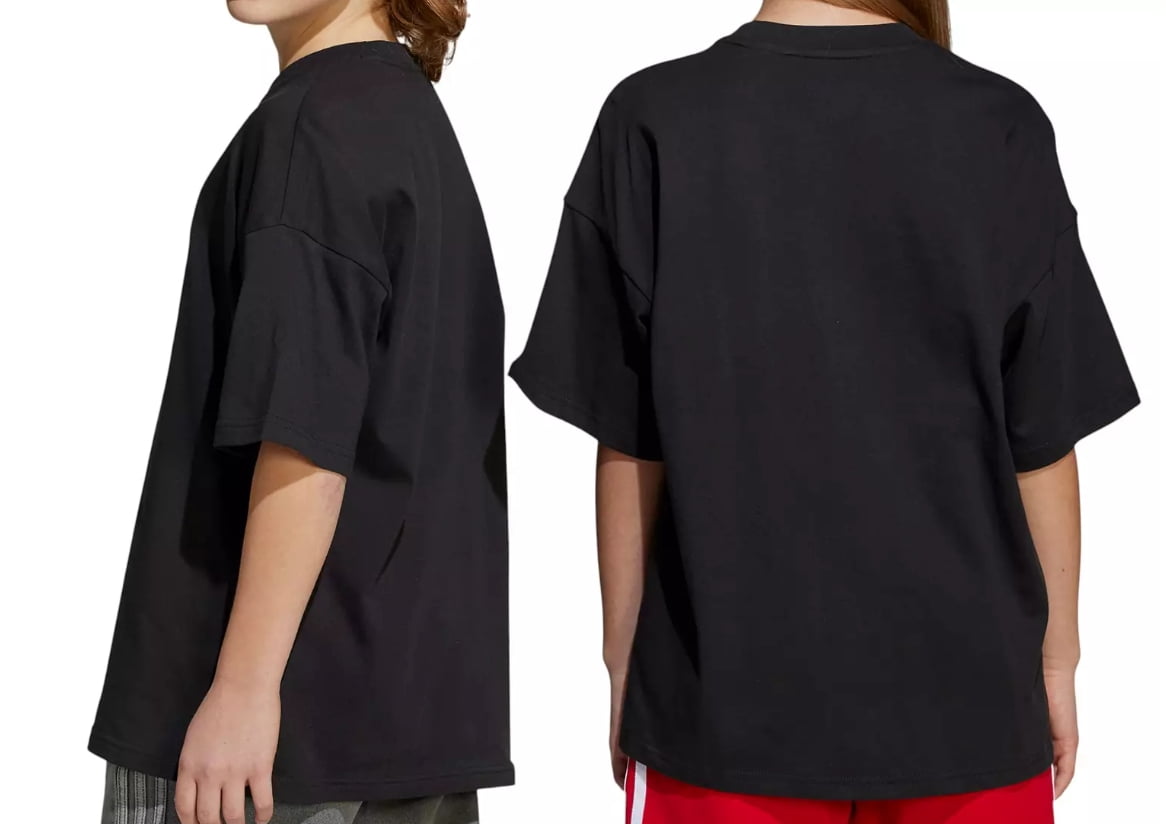 adidas Kids' Oversized Trefoil Tee size L 13-14 yrs