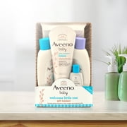 Aveeno Baby Welcome Little One Gift Set with Baby Wash, Shampoo, Wipes and Lotion, for Sensitive Skin, 5 full-size items
