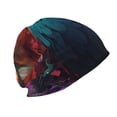 thumbnail image 3 of Pofeuu Colorful Flower Bird Print Beanie Hat for Men and Women Winter Warm Hats Knit Slouchy Thick Skull Cap, 3 of 7