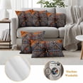 thumbnail image 6 of Fall Leaves Outdoor Waterproof Pillow Covers, Autumn Maple Rustic Wooden Barn Door Decorative Square Throw Pillowcase Sofa Cushion Sham for Patio/Couch/Chair, 18"x18" 2 Pack, 6 of 8