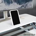 thumbnail image 2 of VIVO White Height Adjustable Extra Wide 42" Stand Up Desk Converter Workstation, 2 of 8