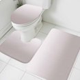 thumbnail image 3 of Beige Ombre Bath Mat 3 Piece Bathroom Rug Set, White Gradient Modern Abstract Art Non Slip Bath Rug Contour Mat and Toilet Lid Cover, Absorbent Shower Mats Soft Bath Rugs and Mats Sets, 3 of 8