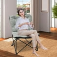thumbnail image 6 of Slsy XL Comfy Living Room Chair, Oversized Folding Chair, Faux Fur Lounge Chair, Folding Saucer Chair for Bedroom and Living Room, Flexible Seating Chair for Kids Adults, 6 of 13