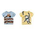 thumbnail image 1 of WEAIXIMIUNG 2 Pack T-Shirts à Manches Courtes Col Rond pour Enfants Garçons Filles Bébés Enfants 130, 1 of 3