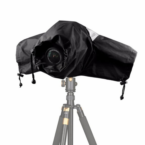 KAKOWELY 1Pack Durable Rain Cover for DSLR Camera Protection from Rain and Dirt 19x7.5in Black