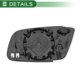 thumbnail image 2 of Reemplazo de cristal de espejo lateral derecho Unique Bargains para AUDI A3 2000-2003 No. 8D0857536E Azul Asférico Calentado, 2 of 6