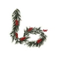 thumbnail image 2 of 67 Inch Artificial Pine Garland with Red Berries, Realistic Soft Christmas Pine Garland, Green Real Touch Greenery Garland for Table, Mantle, Stairs Railing, Indoor Outdoor Christmas Decorations, 2 of 6