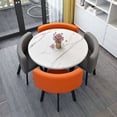 thumbnail image 4 of Simple Dining Table Set Casual Reception Office Coffee Table 4 Chairs Dining Room Table And Chair Mesa Living Room Furniture HY My Lux Decor Round, 4 of 19