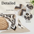 thumbnail image 3 of Black Brown Pillow Covers 16"x24", Boho Vintage Southwestern Ethnic Geometric Soft Brushed Microfiber Breathable Throw Pillow Covers, Pillowcase with Zipper for Couch Sofa Bedroom Living Room, 3 of 9