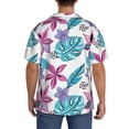 thumbnail image 3 of Balery Hawaiian Style Camisa Casual de Manga Corta con Botones para Hombre, Texturizada, Estilo Cubano, para Playa, Verano-Small, 3 of 5