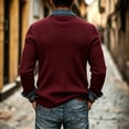 thumbnail image 4 of Raeneomay Men's Denim Knit Cardigan - Button Front Long Sleeve Jacket, 4 of 6